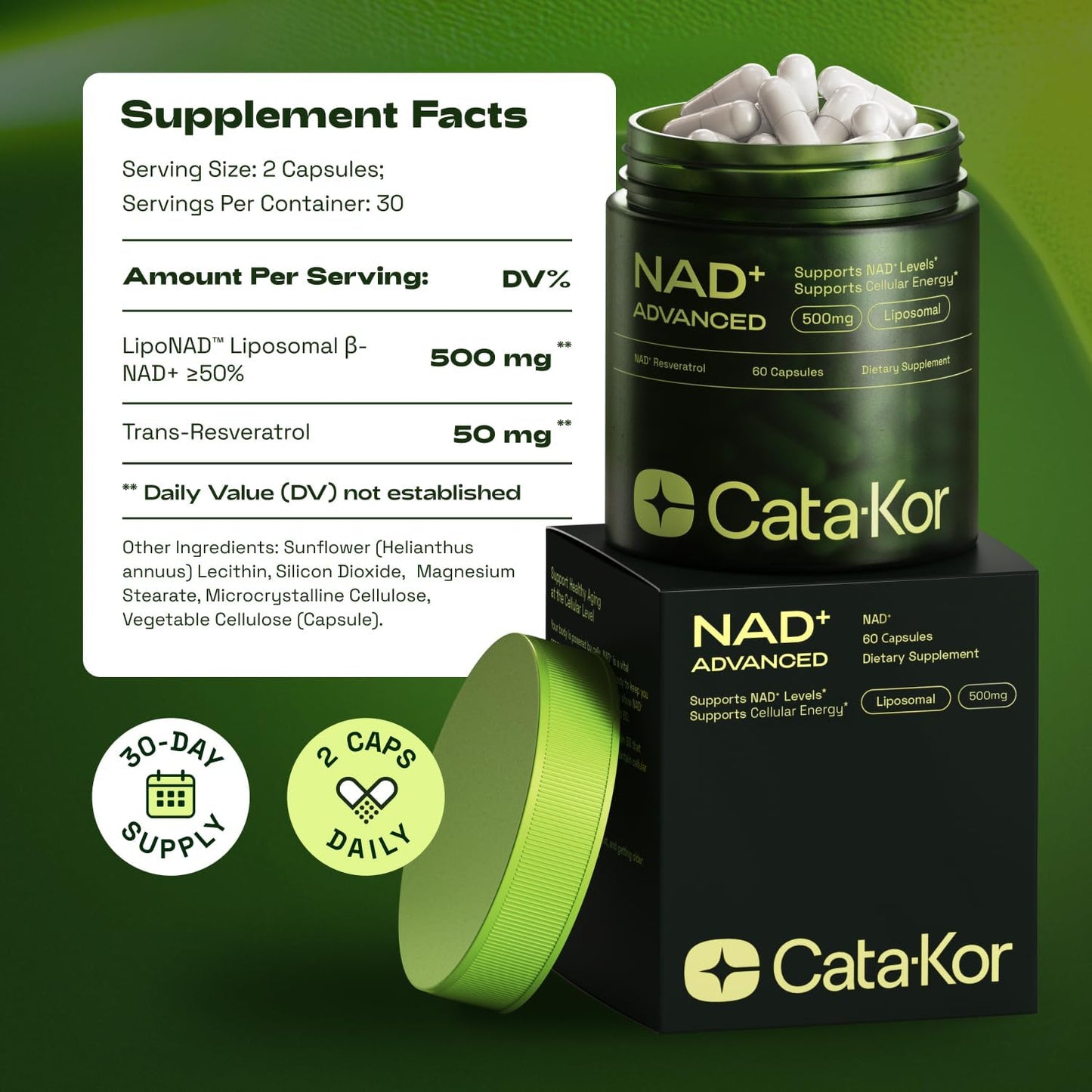 Cata-Kor NAD+ Supplement